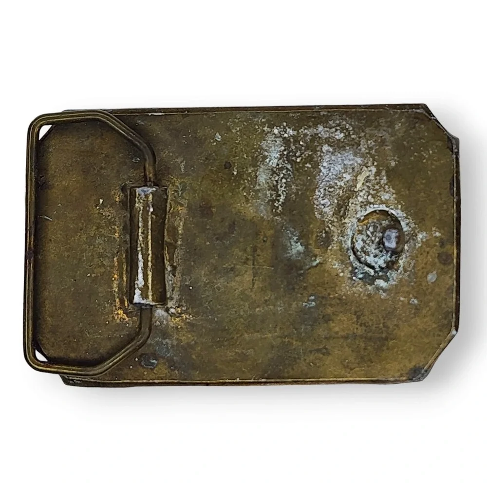 Vintage Brass Belt Buckle Country Music KNIX Radio Phoenix Fits 1.75 Inch Belt